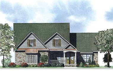 4-Bedroom, 2652 Sq Ft Country House Plan - 153-1051 - Front Exterior