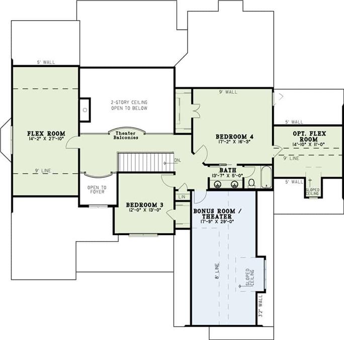 Country Home Plan - 4 Bedrms, 3 Baths - 3783 Sq Ft - #153-1092