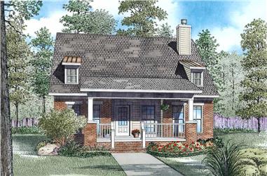 3-Bedroom, 1534 Sq Ft Country Home Plan - 153-1101 - Main Exterior