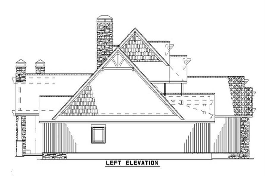 Home Plan Left Elevation of this 4-Bedroom,3843 Sq Ft Plan -153-1126