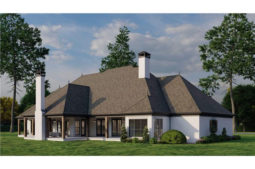 Rear View of this 4-Bedroom,4810 Sq Ft Plan -153-1130