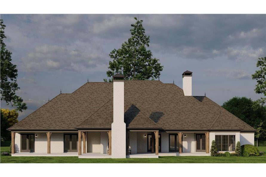Rear View of this 4-Bedroom,4810 Sq Ft Plan -153-1130