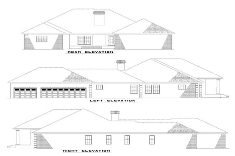 Home Plan Elevations of this 4-Bedroom,2555 Sq Ft Plan -153-1179