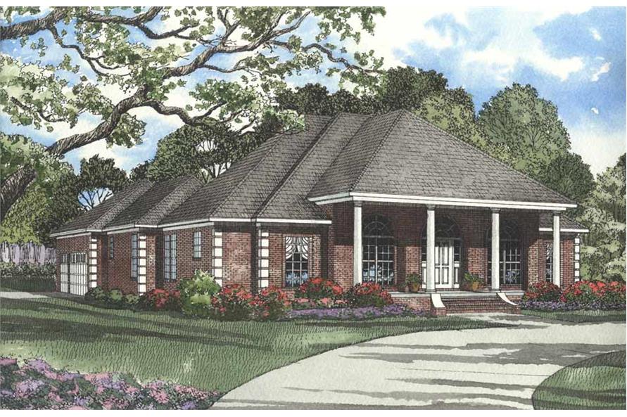 4-Bedroom, 2555 Sq Ft French Home Plan - 153-1179 - Main Exterior