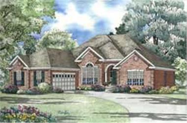 4-Bedroom, 2189 Sq Ft French Home Plan - 153-1193 - Main Exterior