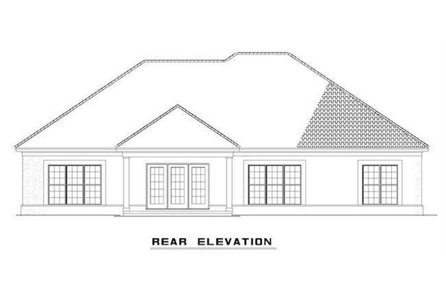 Home Plan Rear Elevation of this 3-Bedroom,2059 Sq Ft Plan -153-1200