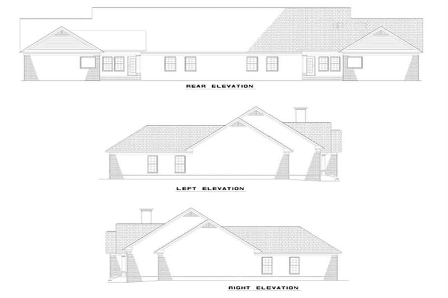 Home Plan Rear Elevation of this 6-Bedroom,1698 Sq Ft Plan -153-1269