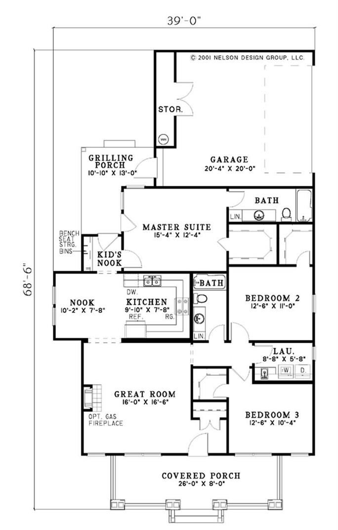 Small, Arts and Crafts House Plans - Home Design NDG629 # 4059