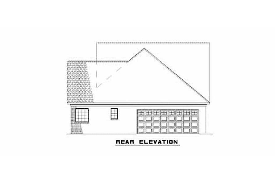 Home Plan Rear Elevation of this 3-Bedroom,2146 Sq Ft Plan -153-1305