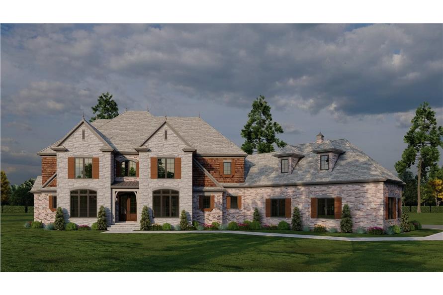 Front View of this 4-Bedroom,4378 Sq Ft Plan -153-1318