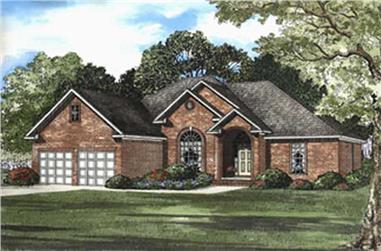 3-Bedroom, 2014 Sq Ft French House Plan - 153-1339 - Front Exterior