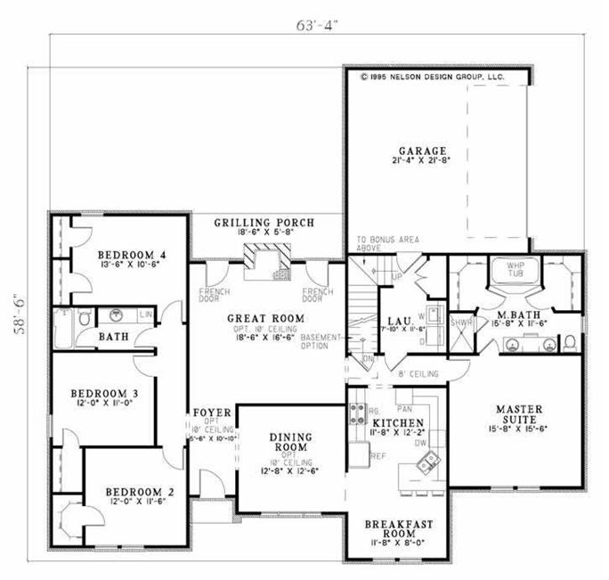 Country House Plans - Home Plans NDG-154