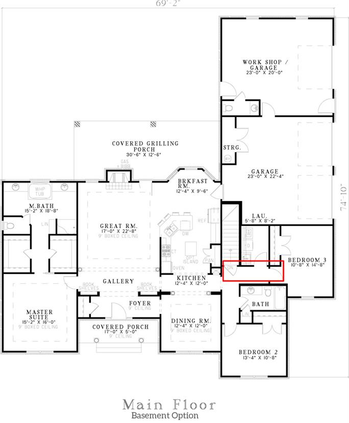 Traditional Style Ranch Home - Three Bedrooms | Plan #153-1432