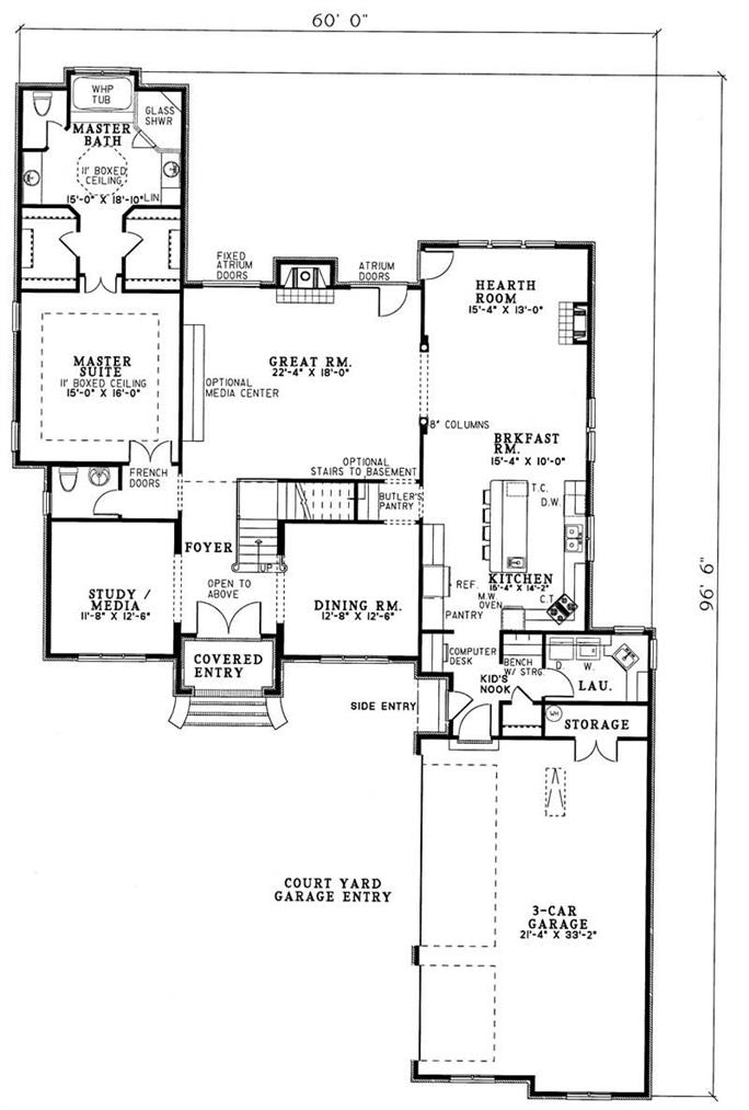 French, European House Plans - Home Design ndg259 # 3309