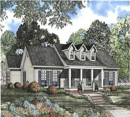 Cape Cod House Plan - 3 Bedrms, 2.5 Baths - 1597 Sq Ft - #153-1470