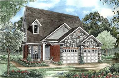 3-Bedroom, 1574 Sq Ft Country Home Plan - 153-1490 - Main Exterior