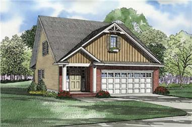 3-Bedroom, 1890 Sq Ft Country House Plan - 153-1593 - Front Exterior