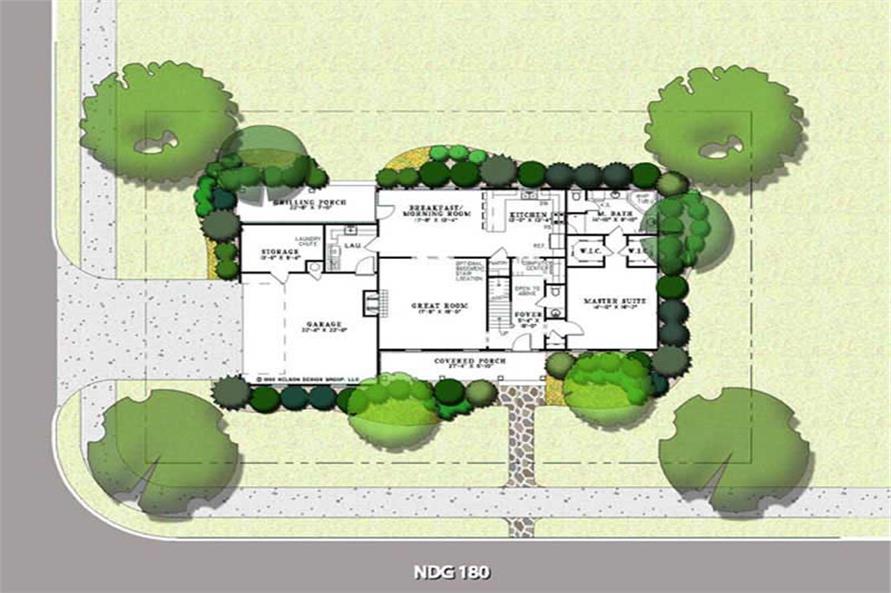 Aerial View of this 3-Bedroom, 2320 Sq Ft Plan - 153-1617