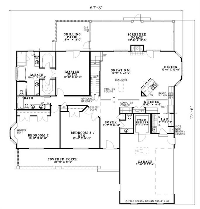 Country, Farmhouse House Plans - Home Design Olive Street # 4077