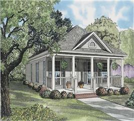 Country Bungalow Plan - 2 Bedrms, 2 Baths - 1120 Sq Ft - #153-1663