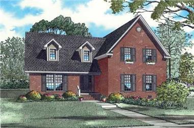 4-Bedroom, 2699 Sq Ft Country House Plan - 153-1667 - Front Exterior