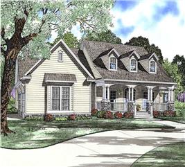 Southern, Country House Plans - Home Design NDG-943 # 8478