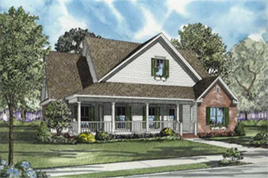3-Bedroom, 2297 Sq Ft Country Home Plan - 153-1698 - Main Exterior