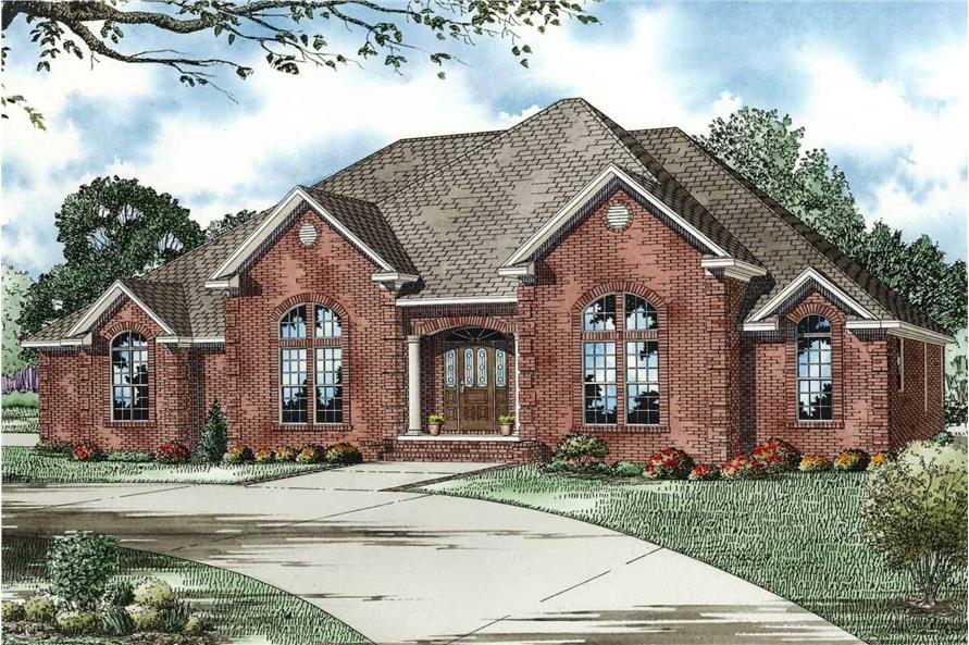 Front View of this 4-Bedroom, 2833 Sq Ft Plan - 153-1751