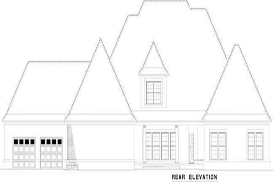 Home Plan Rear Elevation of this 4-Bedroom,5726 Sq Ft Plan -153-1817