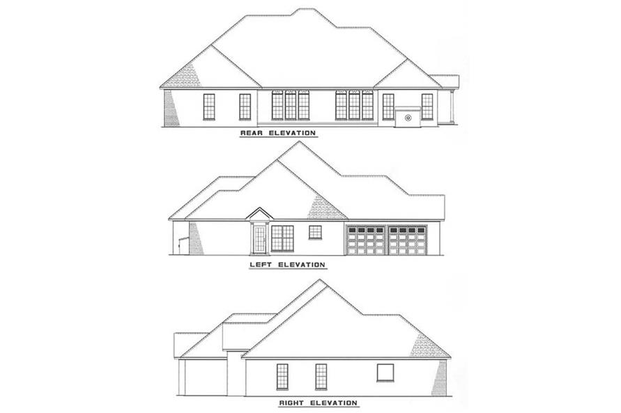 Home Plan Elevations of this 3-Bedroom,2422 Sq Ft Plan -153-1826