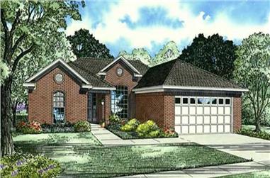 3-Bedroom, 1703 Sq Ft Small House Plans - 153-1845 - Front Exterior