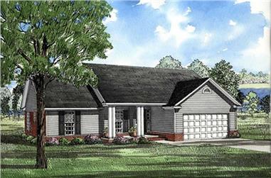 3-Bedroom, 1525 Sq Ft Small House Plans - 153-1848 - Main Exterior