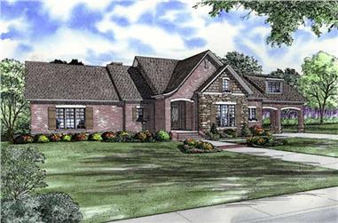 3-Bedroom, 2703 Sq Ft Country Home Plan - 153-1865 - Main Exterior