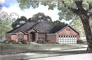 3-Bedroom, 1636 Sq Ft Small House Plans - 153-1919 - Front Exterior