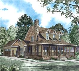 Small, French, Country House Plans - Home Design ndg-282 # 3357