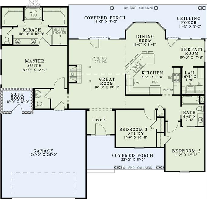 Country House Plan - 3 Bedrms, 2.5 Baths - 1791 Sq Ft - #153-2007