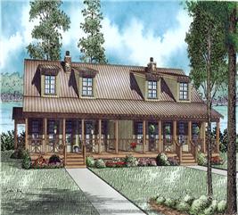 Duplex Plan with Breezeway: 3 Bdrm, 1,451 Sq Ft Per Unit - Plan #153-2017