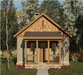 Cottage House - 2 Bedrms, 1 Baths - 691 Sq Ft - Plan #153-2041