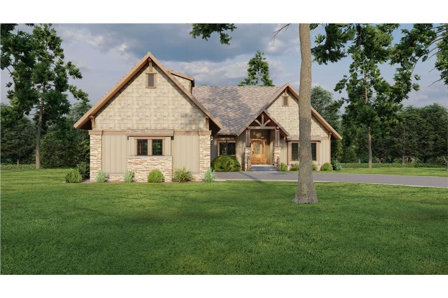 Front View of this 4-Bedroom,3447 Sq Ft Plan -153-2113