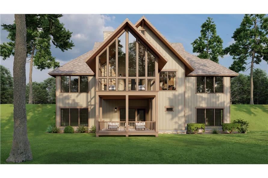 Rear View of this 4-Bedroom,3447 Sq Ft Plan -153-2113