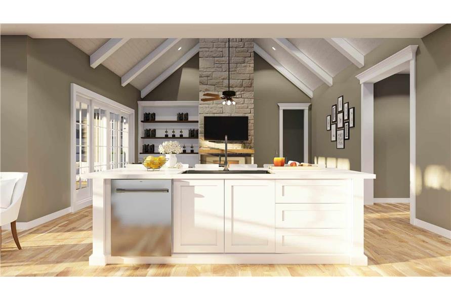 Kitchen: Kitchen Island of this 4-Bedroom,2516 Sq Ft Plan -153-2115