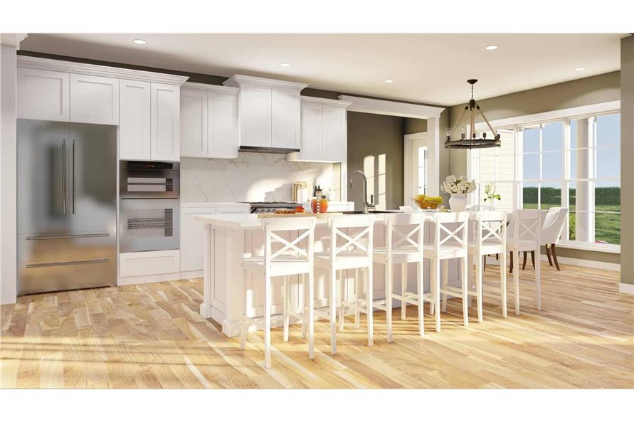 Kitchen: Kitchen Island of this 4-Bedroom,2516 Sq Ft Plan -153-2115