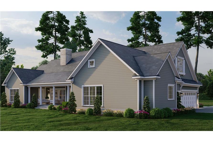 Rear View of this 4-Bedroom,2516 Sq Ft Plan -153-2115