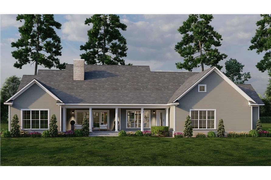 Rear View of this 4-Bedroom,2516 Sq Ft Plan -153-2115