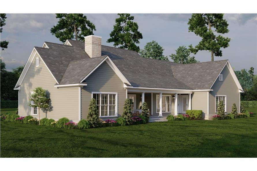 Rear View of this 4-Bedroom,2516 Sq Ft Plan -153-2115