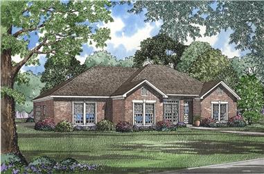 Image of brick, 4-bedroom, 2 bath ranch with 2-car garage and 1854 square feet
