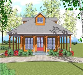 Southern Home Plan - 2 Bedrms, 2 Baths - 1225 Sq Ft - #155-1011