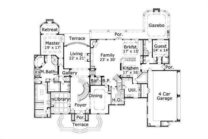 Luxury House Plan - 6 Bedrms, 6 Baths - 10235 Sq Ft - #156-1189