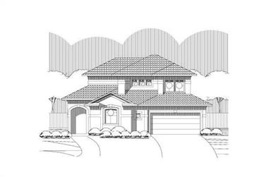 3-Bedroom, 2287 Sq Ft Mediterranean Home Plan - 156-1203 - Main Exterior