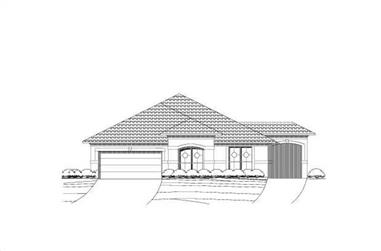 3-Bedroom, 2063 Sq Ft Mediterranean House Plan - 156-1227 - Front Exterior